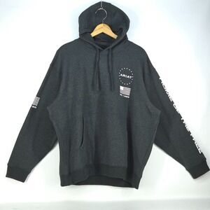 NEW Ariat Patriot Hoodie Mens‎ XXL Western USA Workwear Outdoor Heavyweight Work